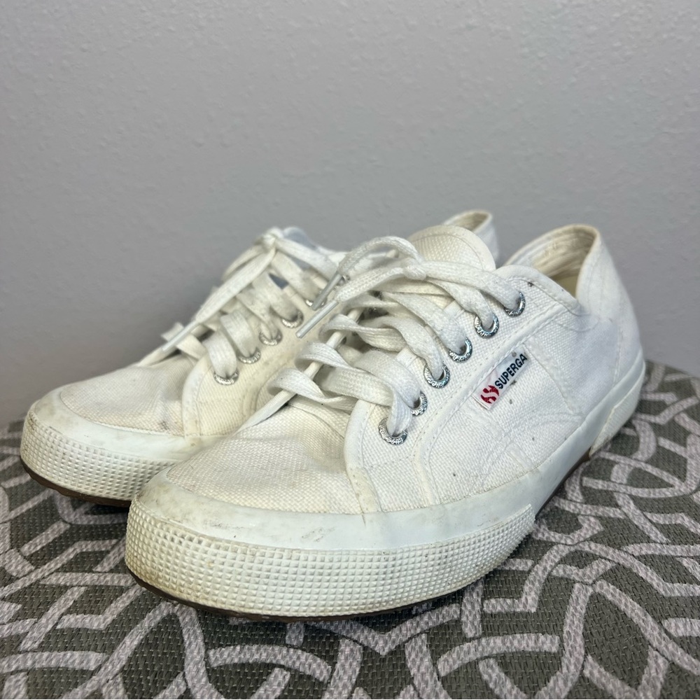 Superga White Sneakers - Size 10